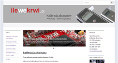 Desktop Screenshot of ilewekrwi.pl